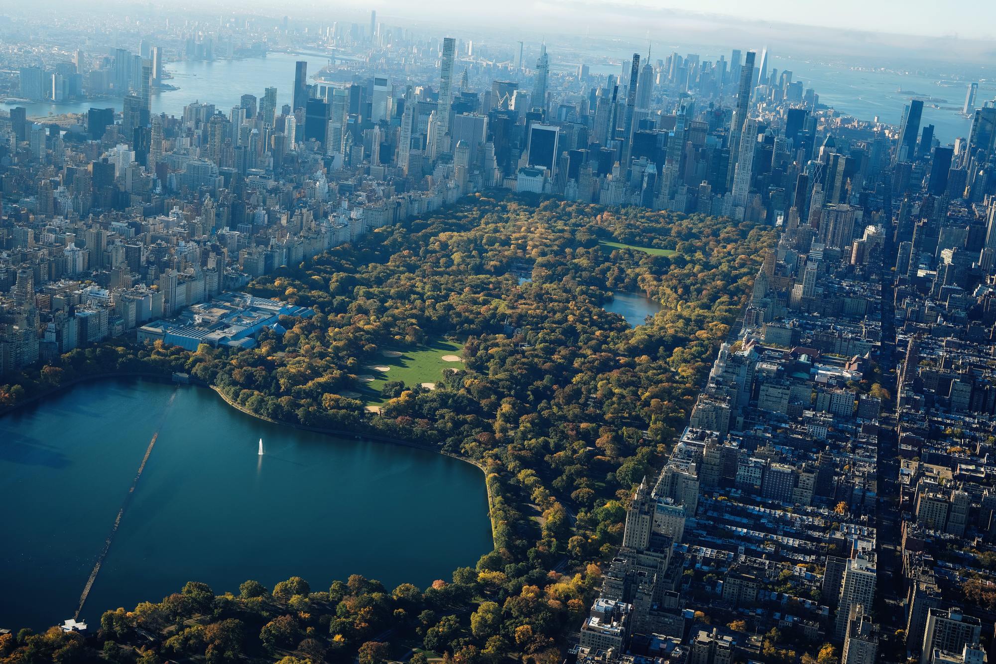 Aerial view of the Central Park