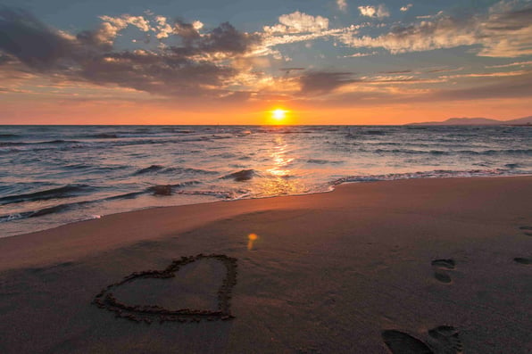 sunset on a beach