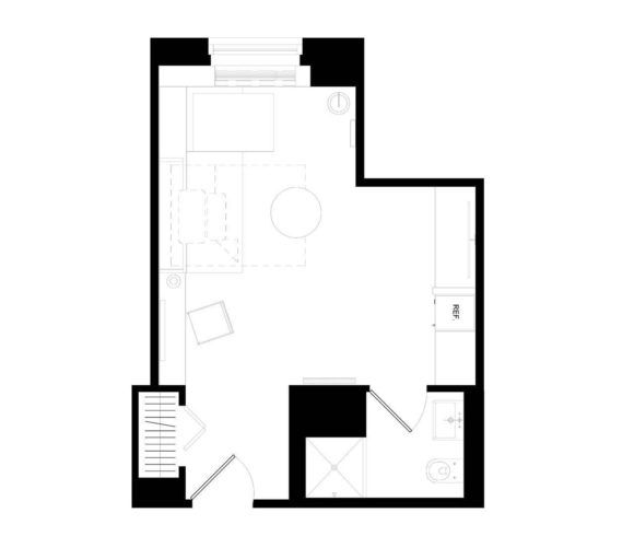 Guestroom w Murphy 302 sq. ft | Btw 3RD & 11TH Floors