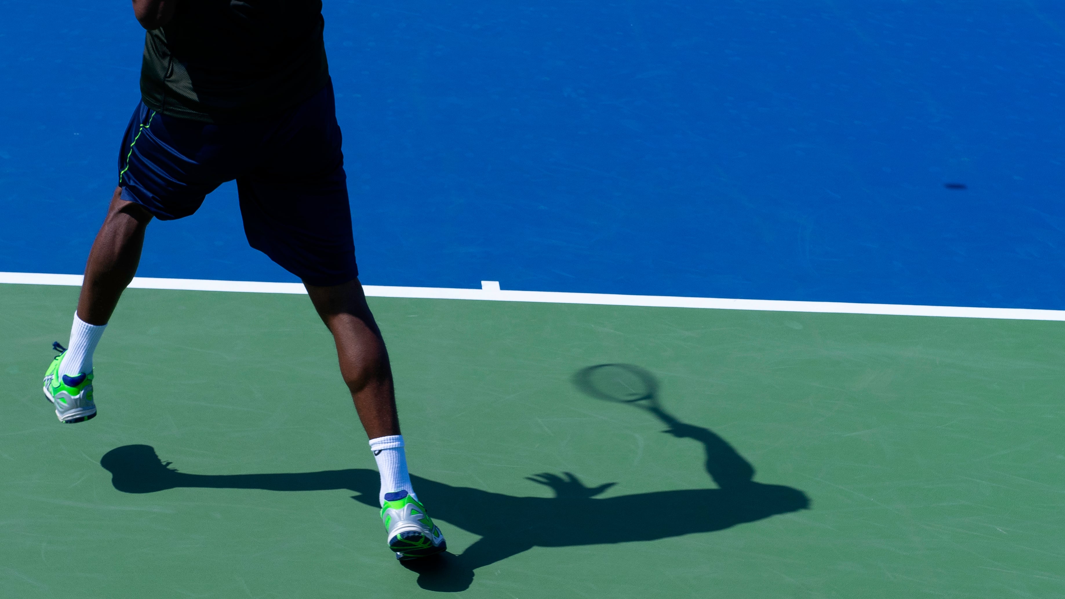 a man playing tennis in the us open 2026 in nyc august